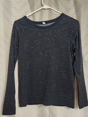 lululemon athletica Black Speckle Long-Sleeve Crew Top